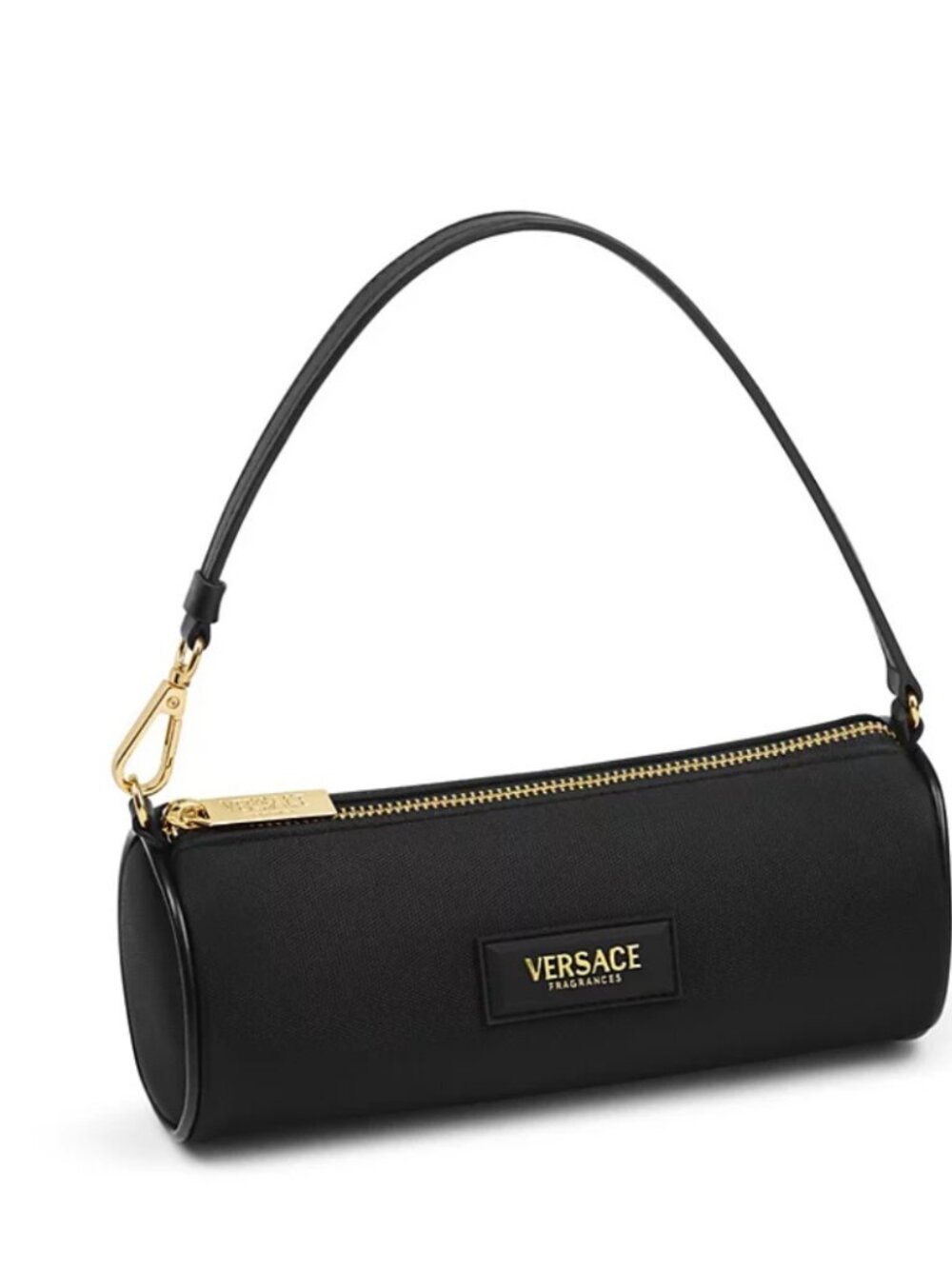 Versace Fragrances Black Makeup Bag Zip Pouch with Wrist Strap NEW